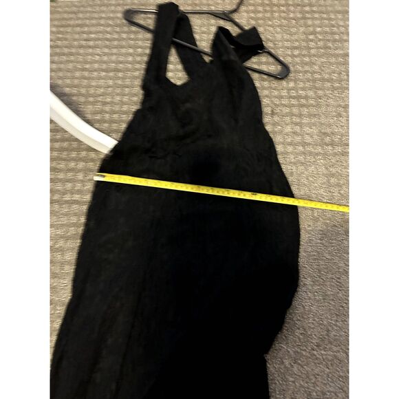 VINTAGE Black Lace Fitted Fit and Flare Evening Gown, Brand Unkown, Size Unknown - Picture 7 of 9